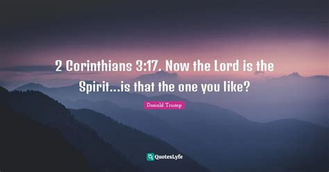 2 corinthians 3 17 trump