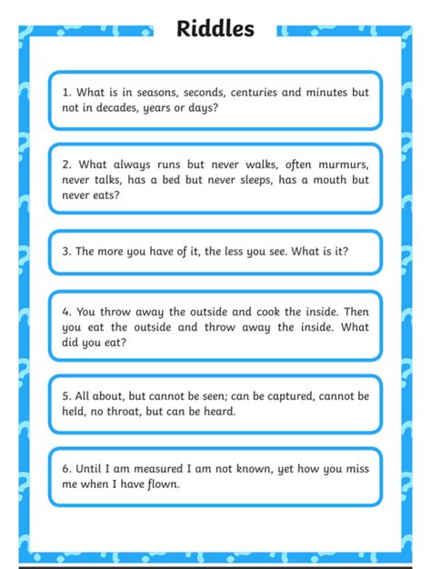 2 examples of riddles