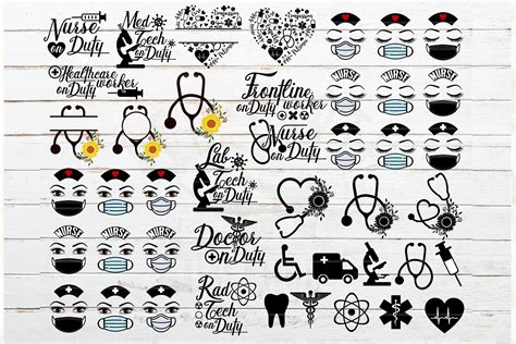 Download 2 in 1 Nurse and Healthcare Workers... Files DXF Files