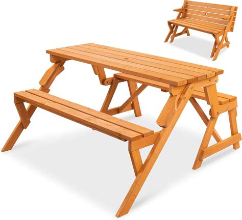 Outsunny 2 in 1 Convertible Picnic Table & Garden Bench