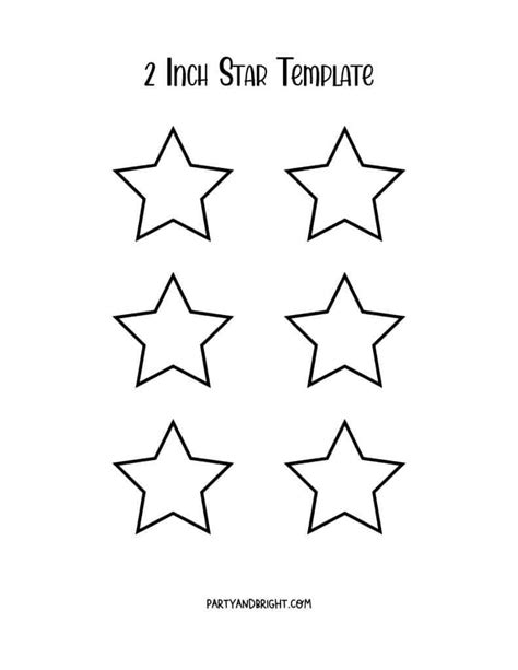 2 In Star Template Printable