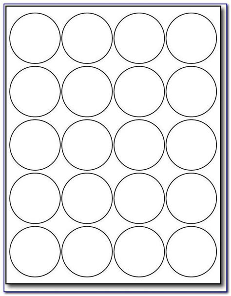 2 inch round label template 20 per sheet