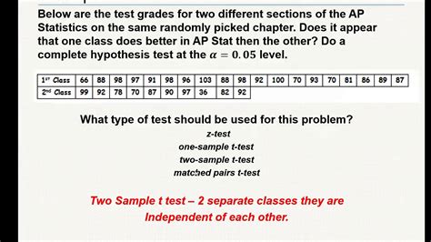 2 sample t test example problem