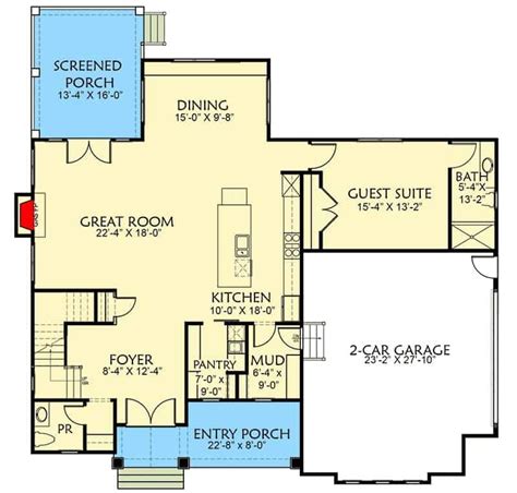 2 story 4 bedroom 2 car garage floor plan