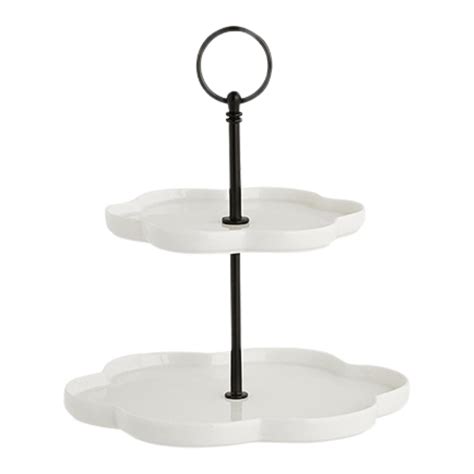 2Tier Gold Plated Glass Top Cupcake Stand Amalfi Decor AU