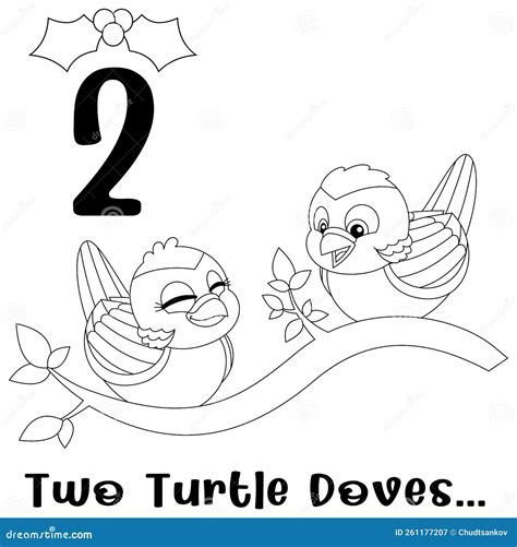 2 Turtle Doves Coloring Pages