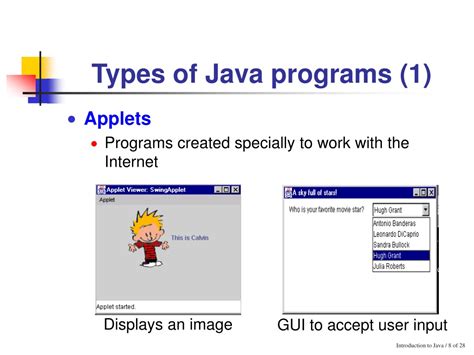 2 types of java programs
