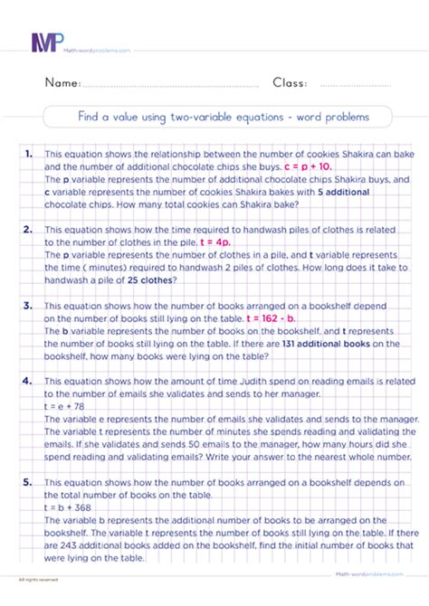 2 variable word problems