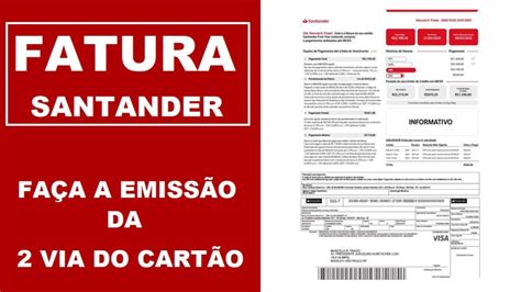 2 via da fatura santander free