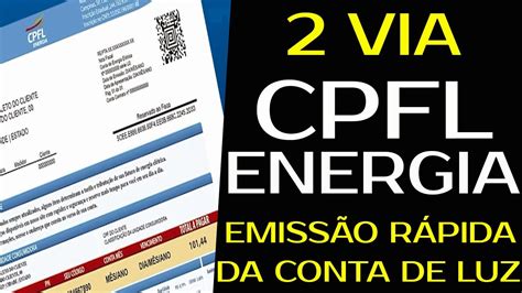 2 via de fatura energia cpfl