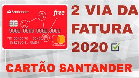 2 via de fatura santander mastercard