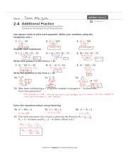 2-4 Additional Practice Complex Numbers And Operations