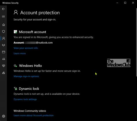 2. Account Protection in Windows Security