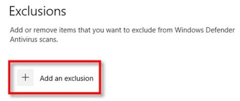 2. Add exceptions to Focus