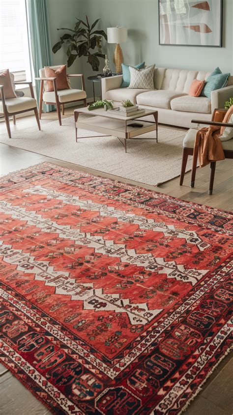 2. Add texture and warmth with a gray rug