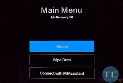 2. Boot to the Xiaomi Recovery Menu