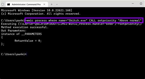2. Change Process Priority Using Command Prompt