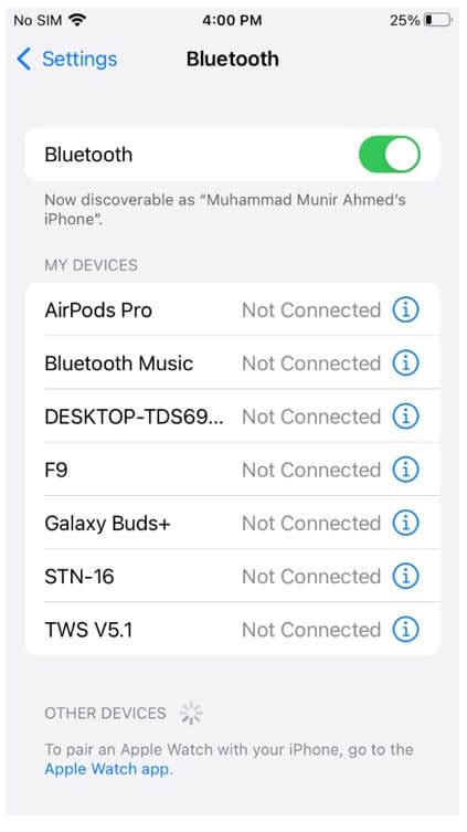 2. Check Bluetooth Connection