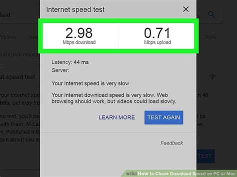 2. Check Download Speed