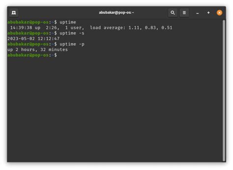 2. Check Linux system uptime using Top command