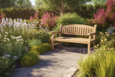 2. Create a relaxing spot by adding a bench
