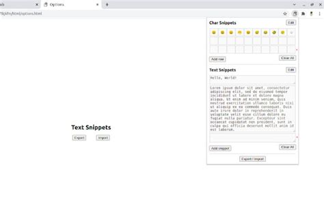 2. Create text snippets