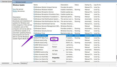 2. Delete Existing Update Files and Restart Windows Update Components