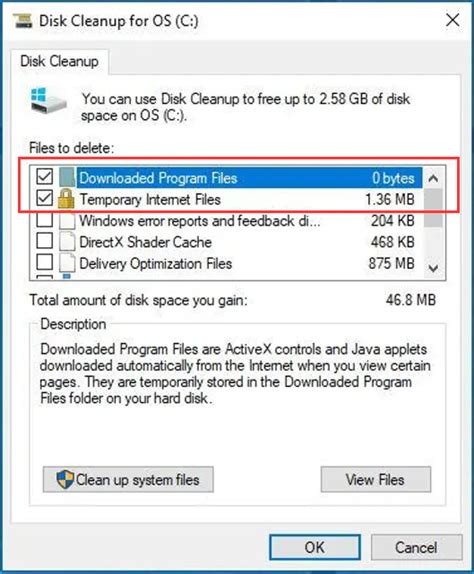 2. Delete Temporary Files using Disk Cleanup