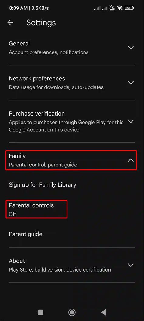 2. Enable Play Store parental controls