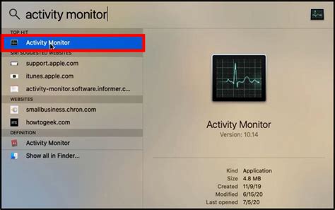 2. Identify the source of high CPU use using Activity Monitor