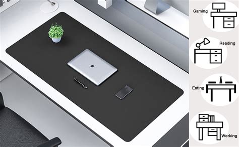 2. KINGFOM PU Leather Desktop Mat