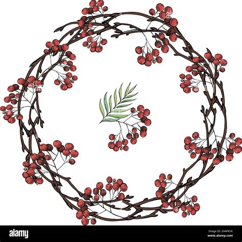 2. Layer branches and berries