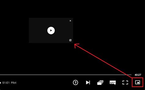 2. Netflix Picture-in-Picture Control Button