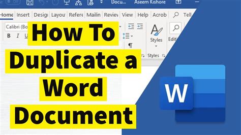2. Open a Duplicate Copy of a Word File (Windows Only)