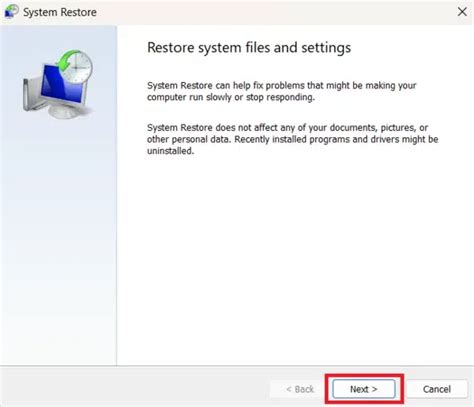 2. Perform a System Restore