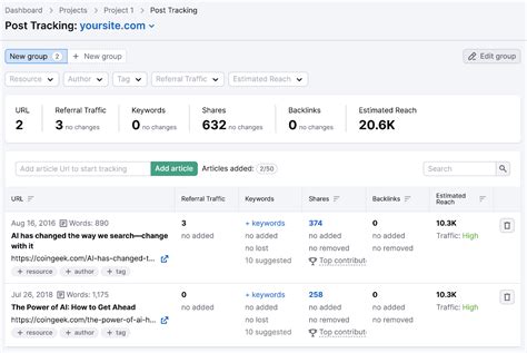 2. Post Tracking Tool