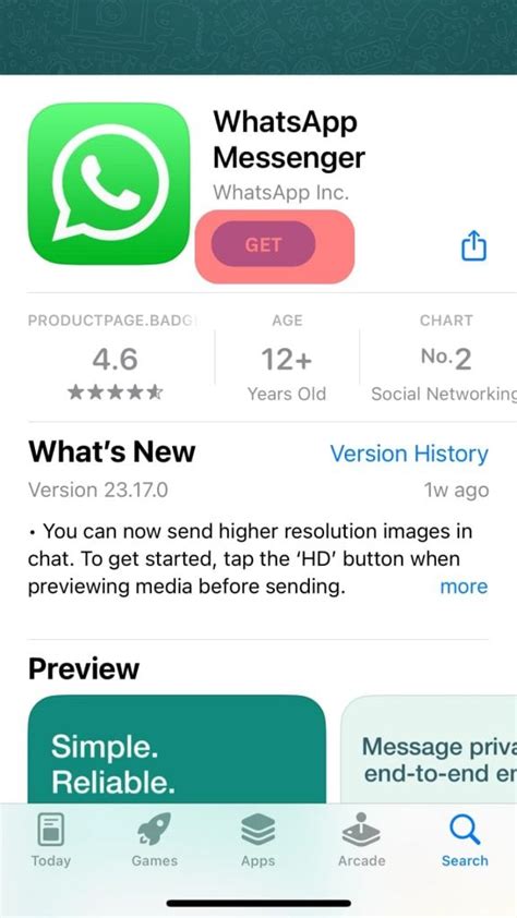 2. Reinstall WhatsApp