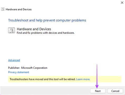 2. Run the Keyboard Hardware Troubleshooter