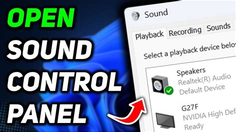 2. Sound Control Panel