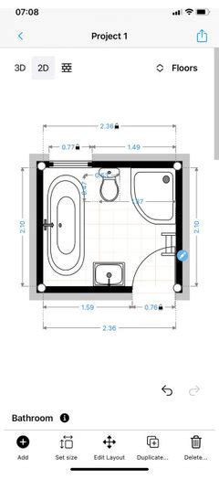2. Squeezing in a separate bath and shower