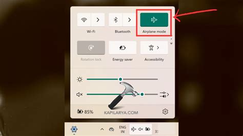 2. Toggle on/off Airplane mode