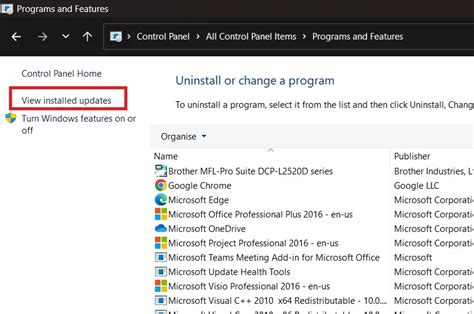 2. Uninstall a Windows Update Using Control Panel