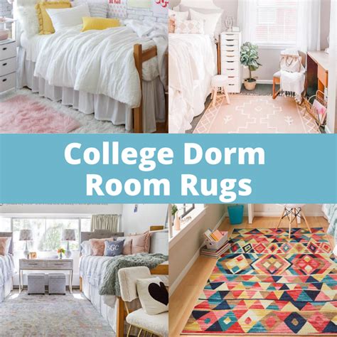 2. Use a rug in a dorm room to add color