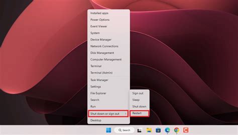 2. Use the Power user menu