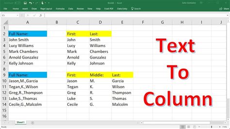 2. Using Text to Column