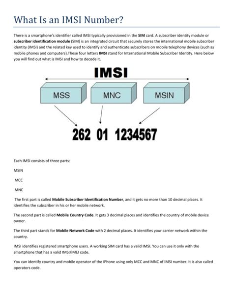 2. What Is IMSI Number
