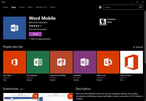 2. Word Mobile (Windows Only)