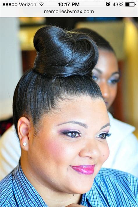 Wedding hair High bun hairstyles, Natural black women, Natural