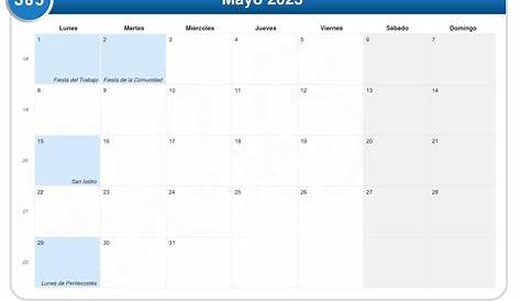 Calendario mayo 2023 - Económico... azul LD - Michel Zbinden ES