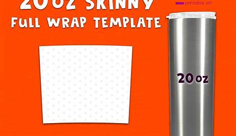 Free 20 oz Skinny Tumbler Wrap Template SVG for Cricut